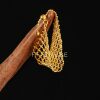S925 Silver Ring Cloud Net Woven Light Grid Pull-out Adjustable Ring Women's Hollow Weaving Fashion Niche Ring