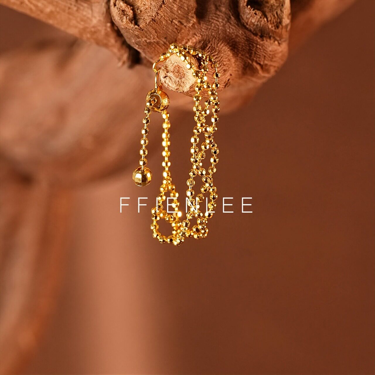 S925 silver ring, diamond weaving shadow, Italian engraved bead chain pull-out ring, niche design, can be stacked