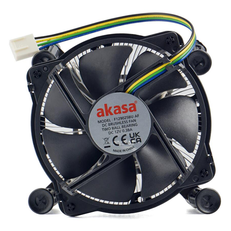 AKASA超薄CPU风扇铜芯台式电脑CPU散热器1700工控机箱4针风冷静音 - 图0