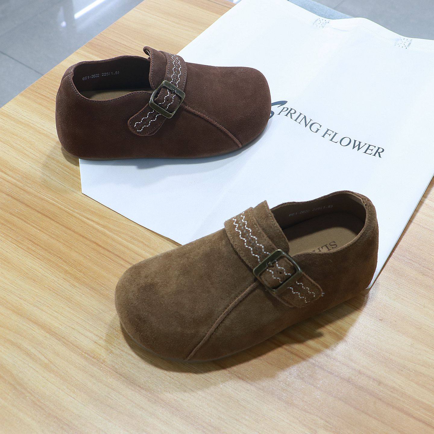 诗路花语女鞋2025秋冬反绒皮勃肯鞋皮带扣休闲增高乐福鞋661-2622,淘宝优惠券,粉丝福利购,淘宝优惠卷