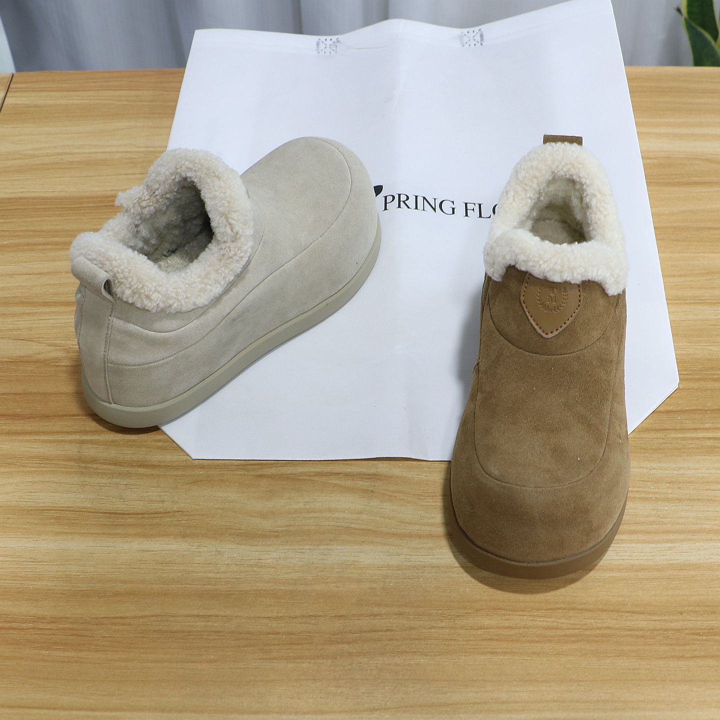 诗路花语V6M女鞋2025冬加绒厚底勃肯鞋内增高软底保暖棉鞋100-751 - 图0