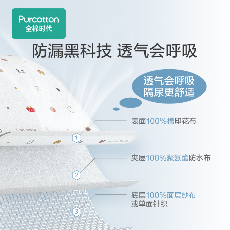 【拍两件】全棉时代夏季隔尿垫