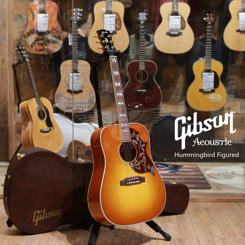 飞琴行 吉普森Gibson Hummingbird蜂鸟Dove全单电箱民谣吉他 蓝鸟 - 图2