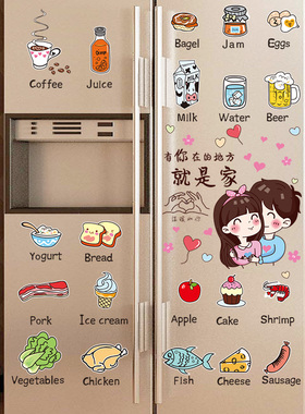 冰箱贴膜翻新贴网红3d轻奢可爱