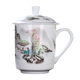 ຈອກນ້ໍາກະດູກ Jingdezhen ຈີນທີ່ມີຝາປິດຫ້ອງການຂອງປະທານແຫ່ງກອງປະຊຸມ