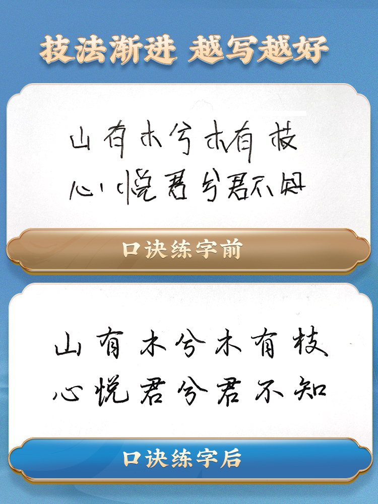 华夏万卷口诀化练行楷字帖练字成人初学者中大学生硬笔书法控笔训练字帖行书入门行楷教程男女生字帖大气漂亮零基础临摹全套写好字 - 图1