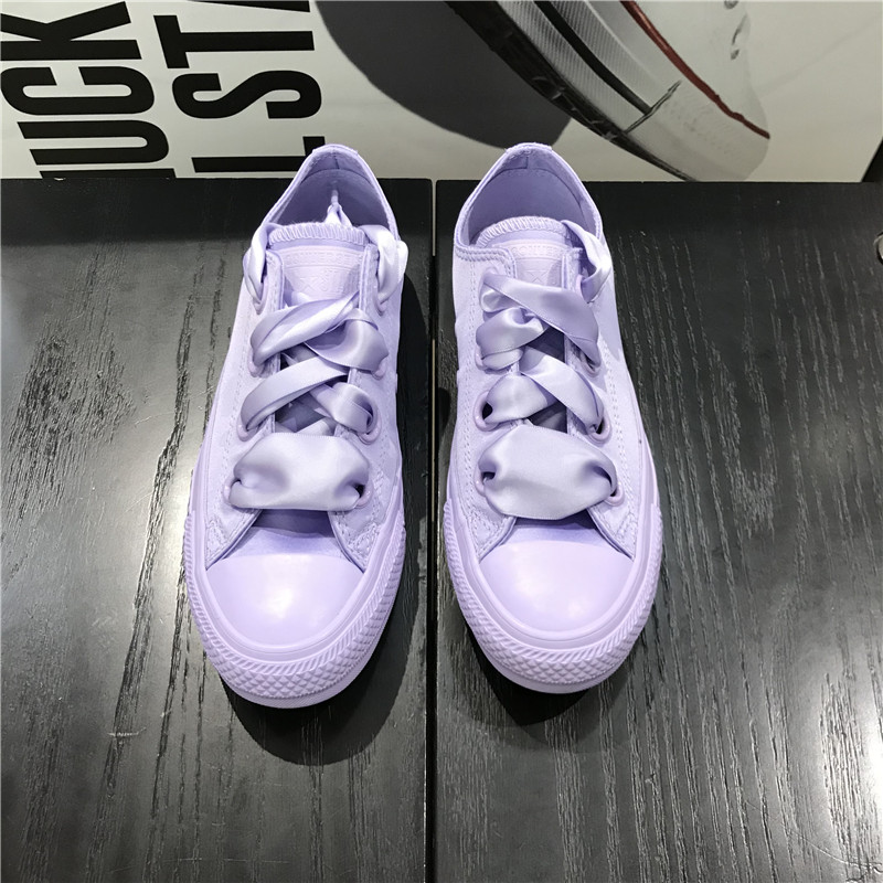 匡威纯白鞋带婚鞋丝绸蕾丝鞋 Big Eyelets 560657 560659  568141