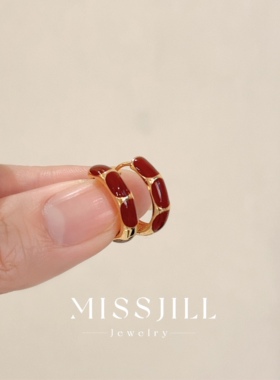 MISSJILL 红运｜小众高级设计新年耳饰通体S925纯银时髦耳圈日常