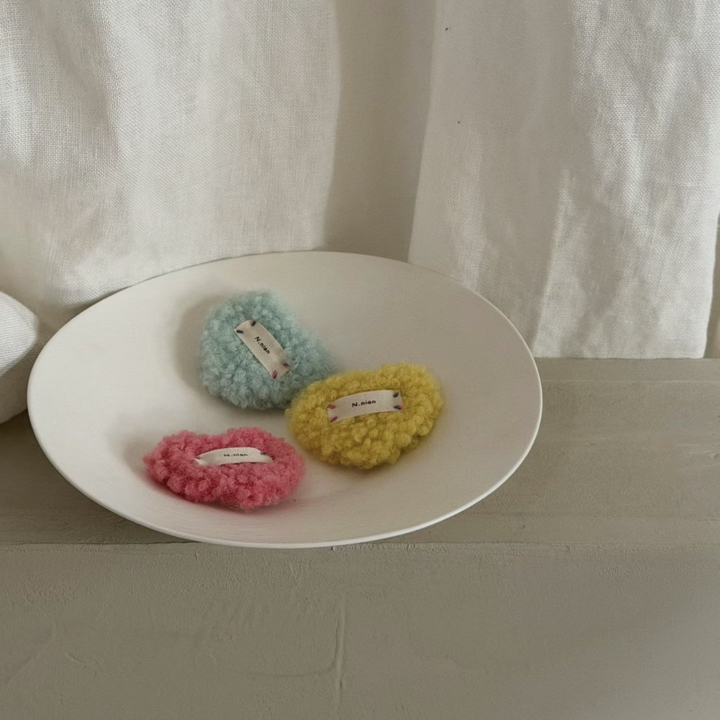 满3对包邮念念niannian韩系秋冬儿童毛绒发夹可爱女宝宝边夹发卡,淘宝优惠券,粉丝福利购,淘宝优惠卷