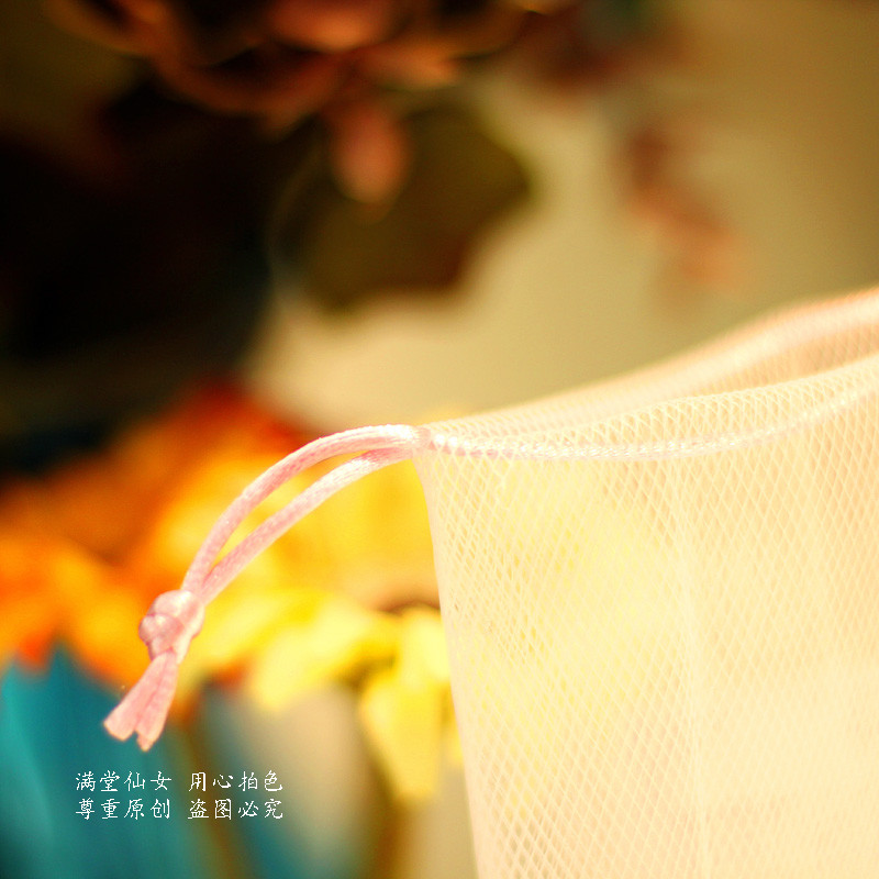 粉色绳子起泡网洗脸皂洗面奶洗面膏起泡网打泡网日本流行泡沫洁面