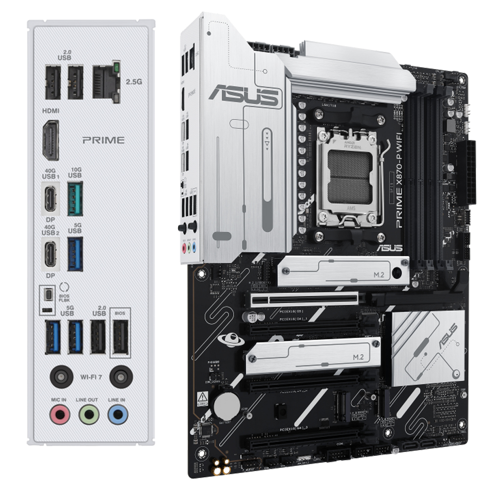 PRIME华硕X870-P主板WIFI7支持AM5系列2.5G网卡PCIE5.0插槽40GUSB - 图2