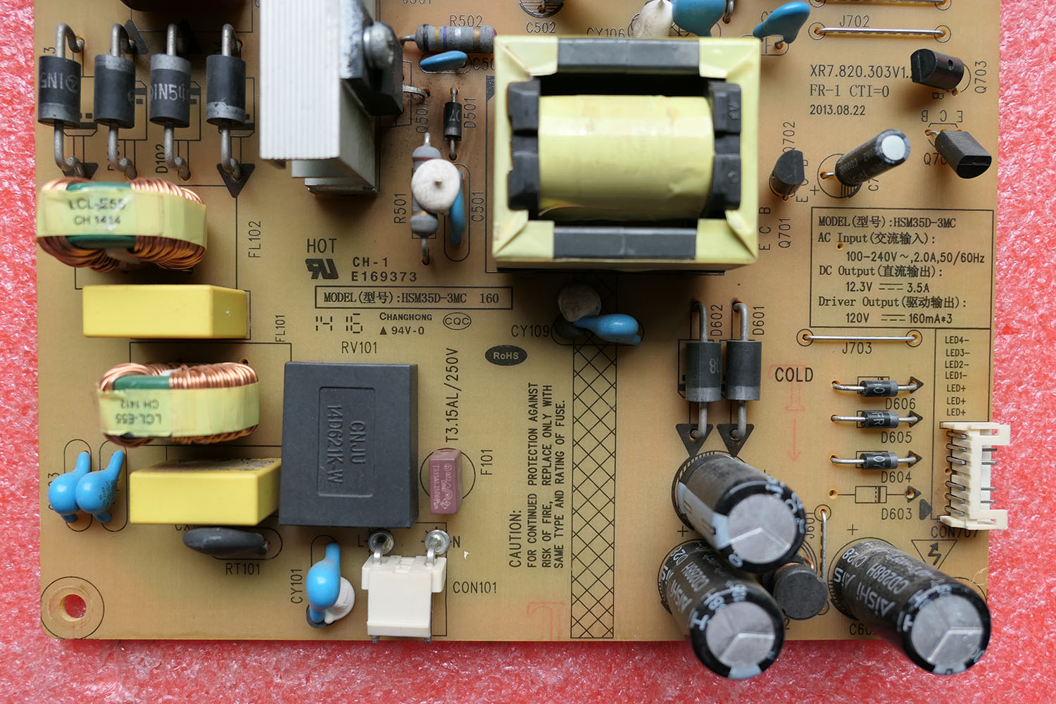 原装长虹LED48C2080i 48C2000I电源板XR7.820.303V1.2 HSM35D-3MC - 图0