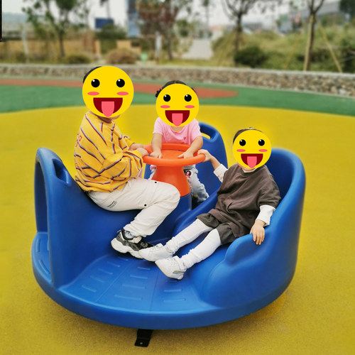 幼儿园旋转转椅儿童塑料木马公园小区广场游乐场大型户外飞蝶转盘 - 图2