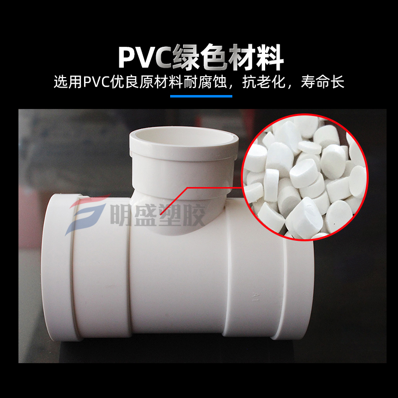 PVC三通 排水管顺水 异变径下配件50 75 110 160 200 250 315 - 图0