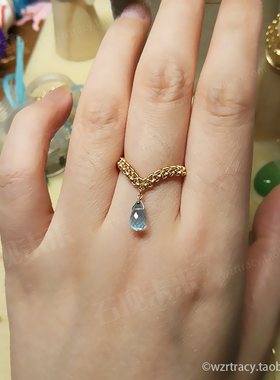 石现未来实拍手工14k包金可爱