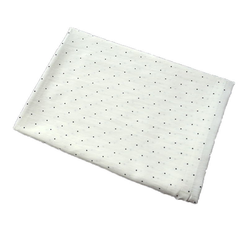 米白黑小圆点纤丝棉 秋衬衫连衣裙上衣发圈娃衣汉服文艺百搭面料 - 图3