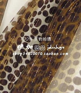 豹纹青年女四季仿真闪光装饰丝巾