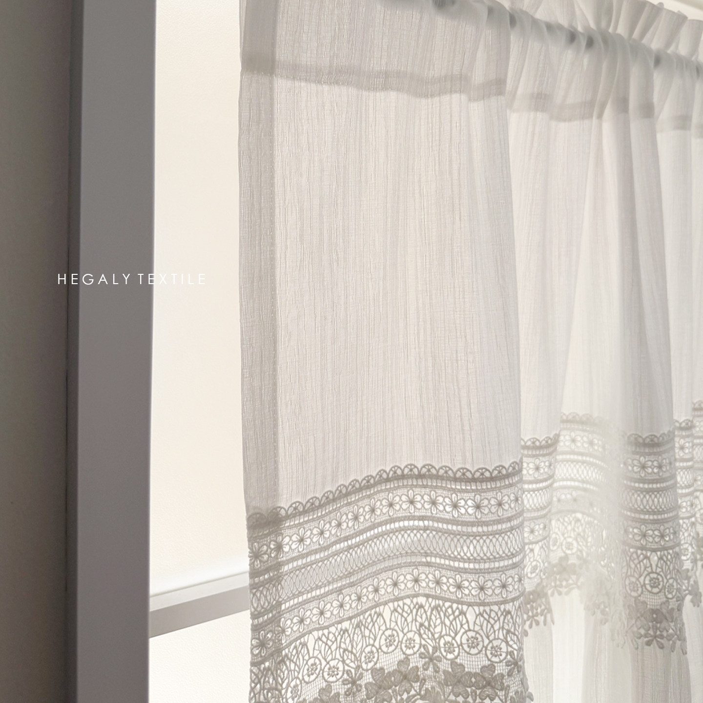 HEGALY 轻复古浪漫白色窗纱帘门帘隔断透光橱窗装饰蕾丝法式温柔,淘宝优惠券,粉丝福利购,淘宝优惠卷