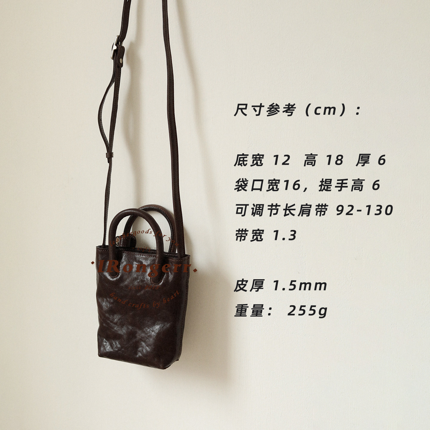 荣轻复古头层牛皮水桶包水晶植鞣皮迷你手提包小众简约斜挎手机包,淘宝优惠券,粉丝福利购,淘宝优惠卷