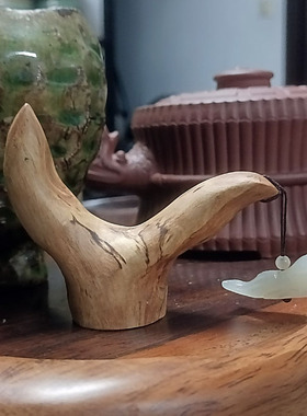 灵鸟清末老玉天然新疆和田玉手工雕刻灵鸟摆件吊坠古朴缘一