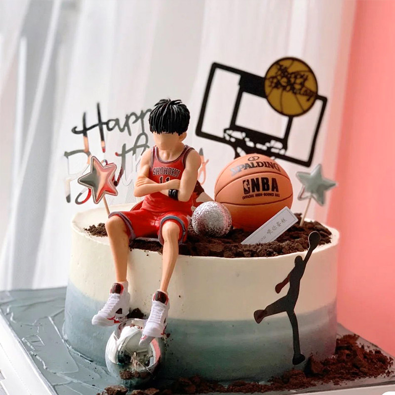 篮球蛋糕装饰摆件迷你球鞋球框男神男孩生日主题派对甜品插牌配件,淘宝优惠券,粉丝福利购,淘宝优惠卷