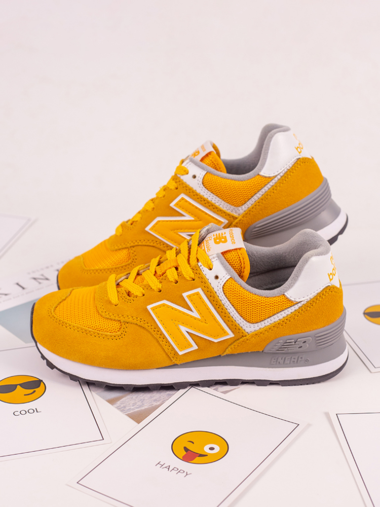 New Balance NB 574系列橘黄色女鞋复古休闲运动跑步鞋 WL574UNB-图2