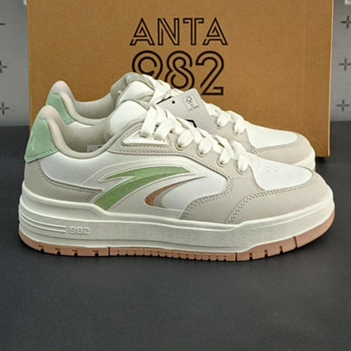 安踏982板鞋休闲鞋女2025冬新款厚底增高超轻低帮滑板鞋122548066 - 图0