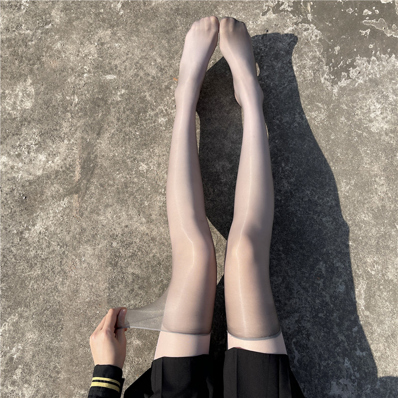 白丝无边油亮丝袜女纯欲性感超薄透明过膝长筒袜黑丝马油光大腿袜,淘宝优惠券,粉丝福利购,淘宝优惠卷