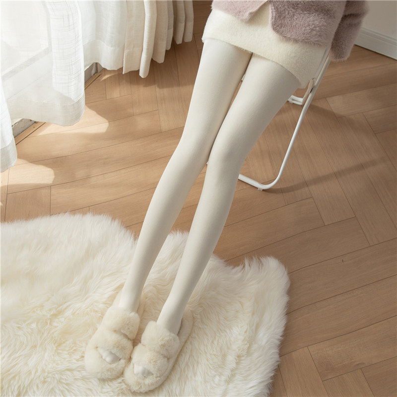 奶白色连裤袜秋冬季加厚打底裤女配裙子打底袜外穿保暖加绒白丝袜,淘宝优惠券,粉丝福利购,淘宝优惠卷