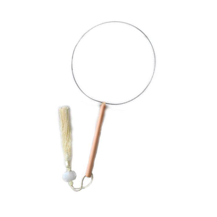 短柄钩织团扇铁框手工diy梅花圆形缠婚扇骨架桑蚕丝扇框汉服扇子,淘宝优惠券,粉丝福利购,淘宝优惠卷