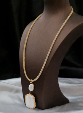 包金保色异形20-25mm金丝大珍珠