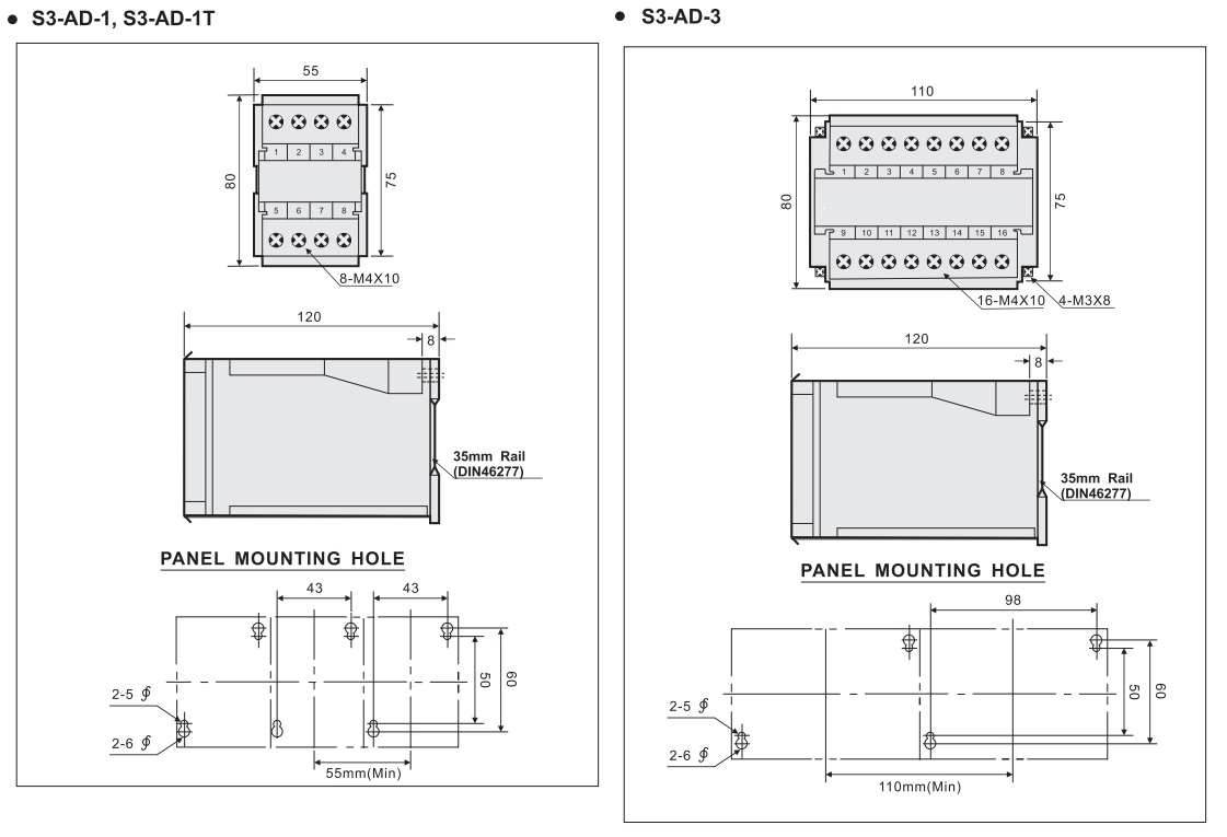 S3-AD-1 S3-AD-1T S3-AD-3 S3-AD-3T电流变送器台技TAIK转换器-图2