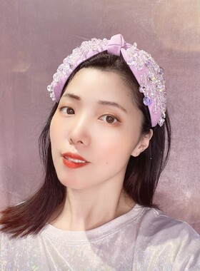 原创透明流苏水晶发箍水晶头箍