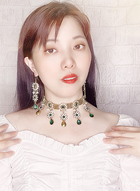 民族风古银色项链锁骨链