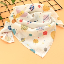 Spring Autumn Thin Bamboo Cotton Gauze Scarf Large Triangle Towels Child Scarf for men and women Baby Girls Saliva towel wrap headscarf