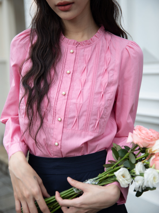 ART艺域女装正品专柜2024春日法式慵懒高级感百搭通勤衬衫P1C039 - 图1