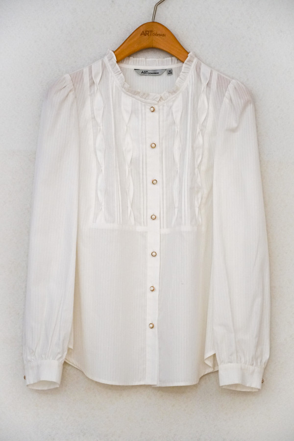ART艺域女装正品专柜2024春日法式慵懒高级感百搭通勤衬衫P1C039 - 图0