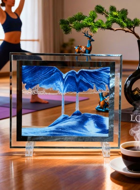 玻璃摆件流沙创意自然风格