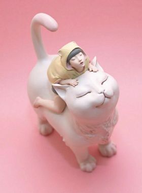 白夜童话猫将军北欧艺术品创意家居客厅装饰桌面摆件送女生日礼物