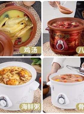 紫砂电炖锅陶瓷煲汤锅煮粥神器