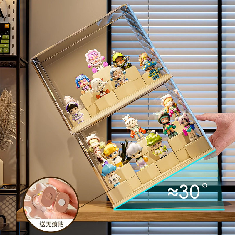 透明收纳盒防尘亚克力置物架手办盲盒积木展示柜子泡泡玛特展示盒,淘宝优惠券,粉丝福利购,淘宝优惠卷