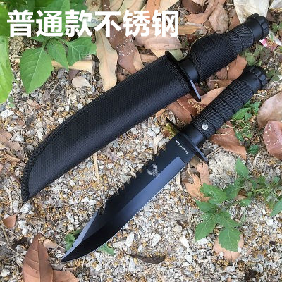 防身武器刀剑户外刀具荒野随身长刀特战冷兵器防身刀高硬度求生刀-图2