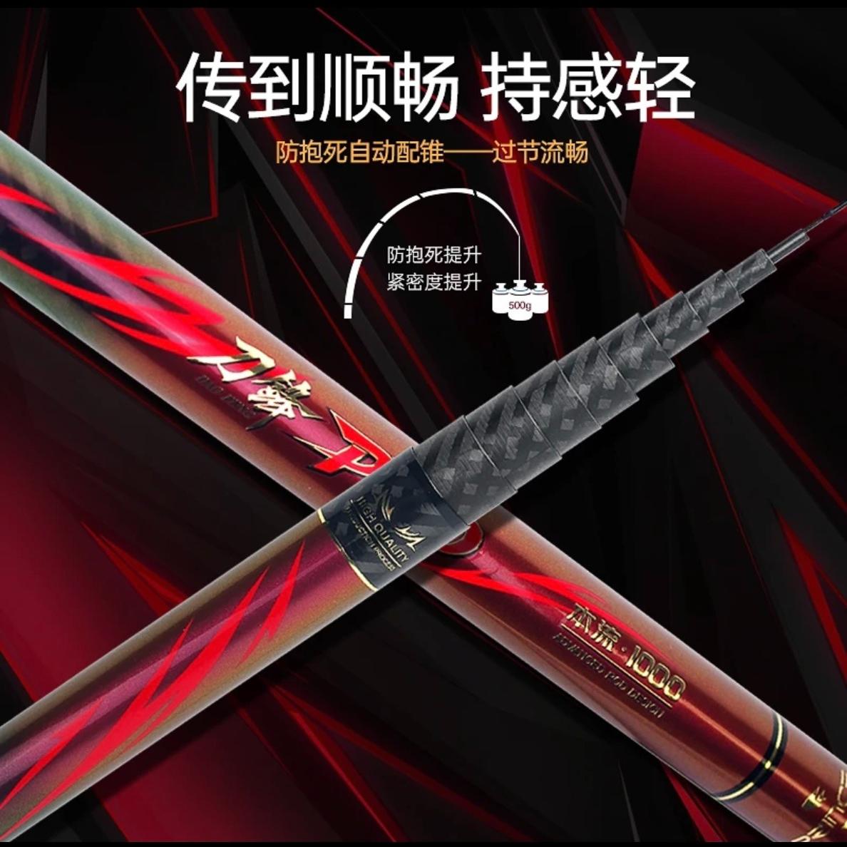 普锐斯刀锋PRO鱼竿 2023年新品19调湖库杆高碳轻硬挺野钓传统钓杆 - 图1