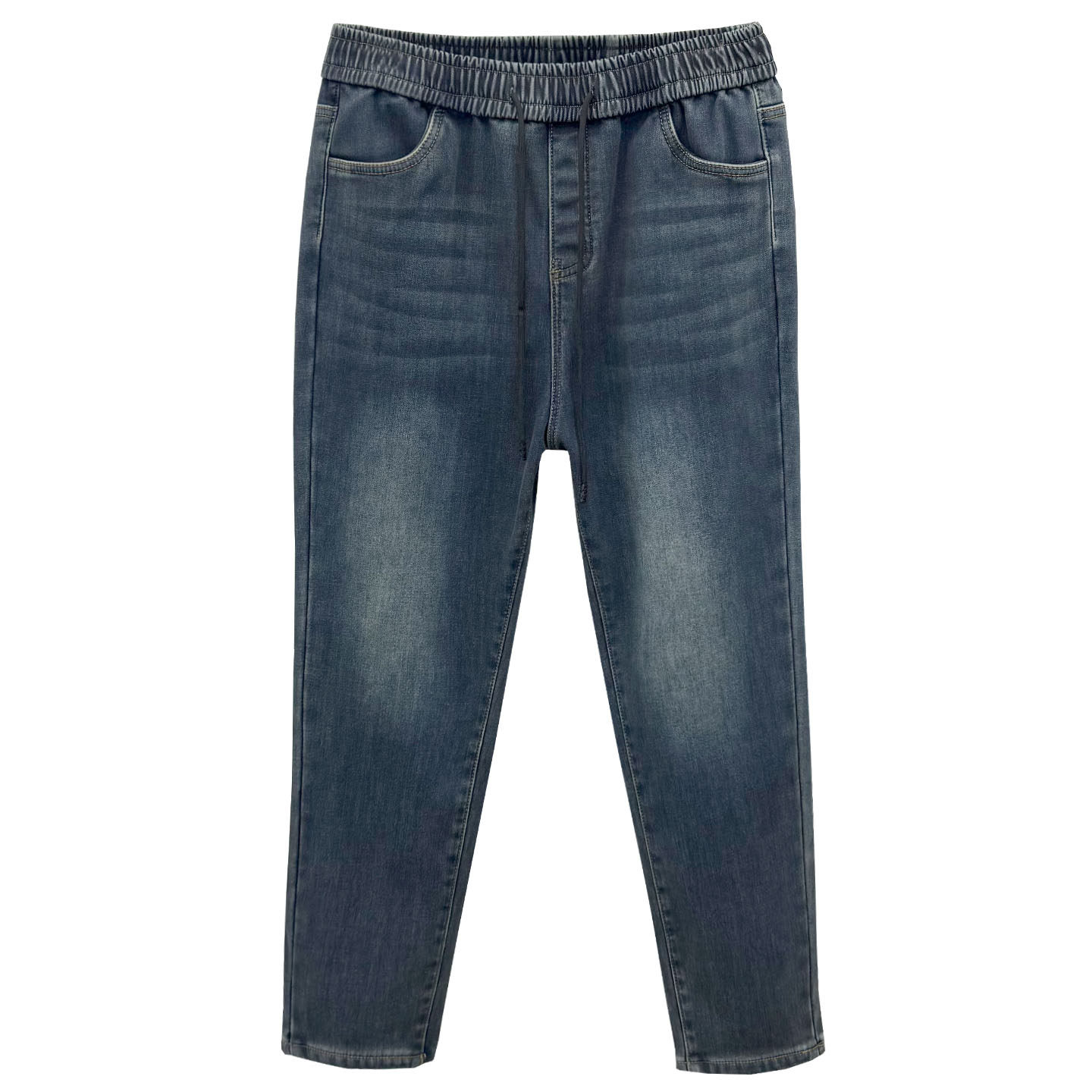 冬季大码胖mm修身显瘦松紧腰加厚加绒保暖小脚牛仔裤铅笔裤女裤子,淘宝优惠券,粉丝福利购,淘宝优惠卷