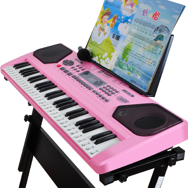 俏娃宝贝儿童电子琴宝宝54键钢琴早教益智小女孩多功能玩具小钢琴