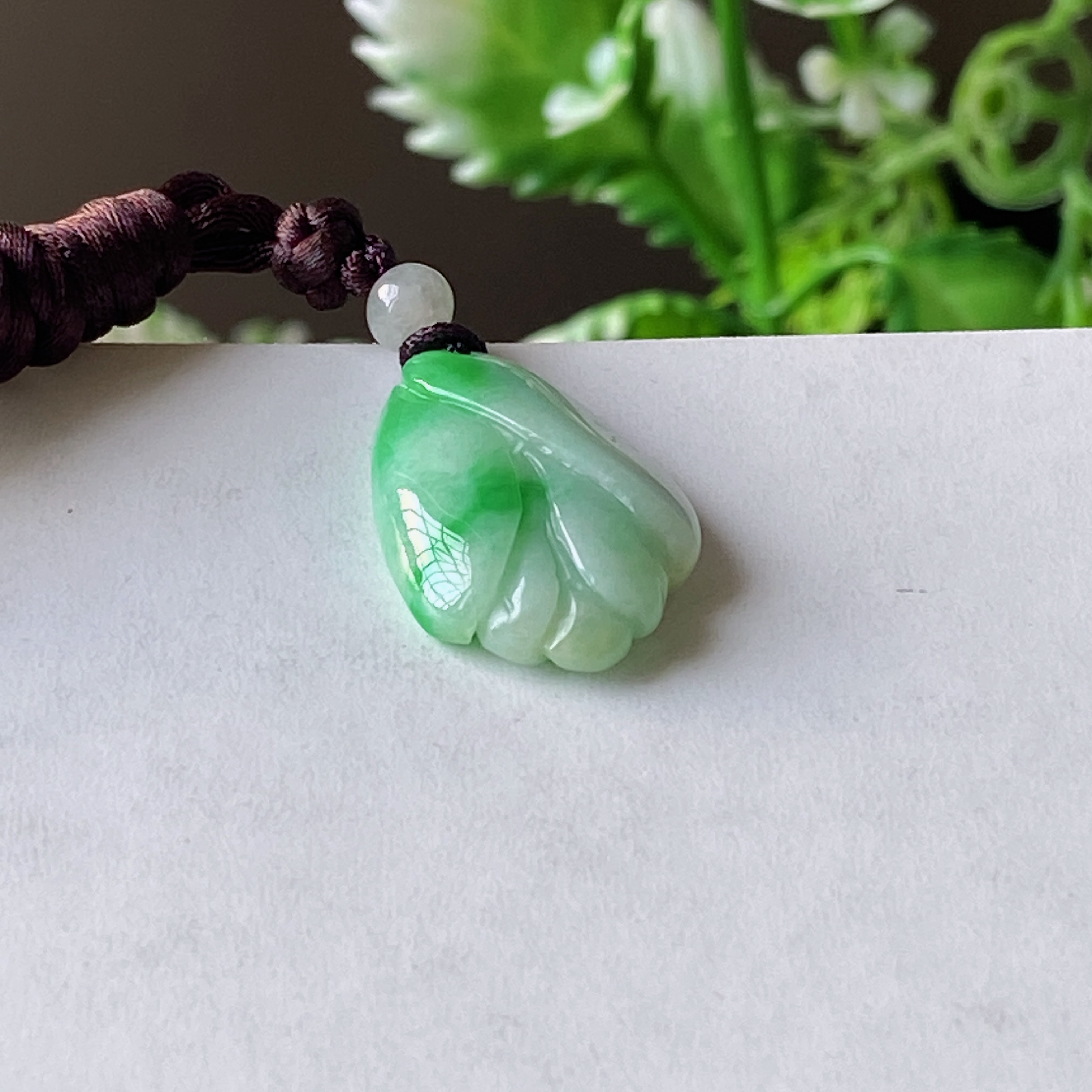 特惠飘阳绿玉兰花吊坠天然翡翠a货N0009正品真货实拍自产自销 - 图2