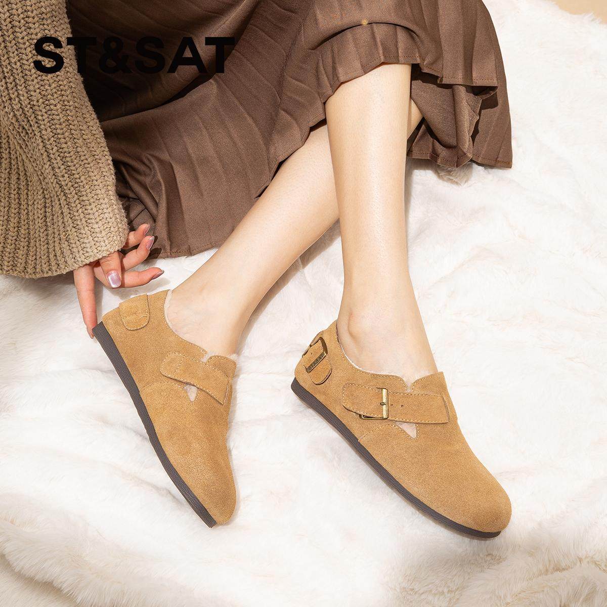 星期六一脚蹬勃肯鞋女2025冬季新款时尚舒适加绒保暖懒人鞋,淘宝优惠券,粉丝福利购,淘宝优惠卷