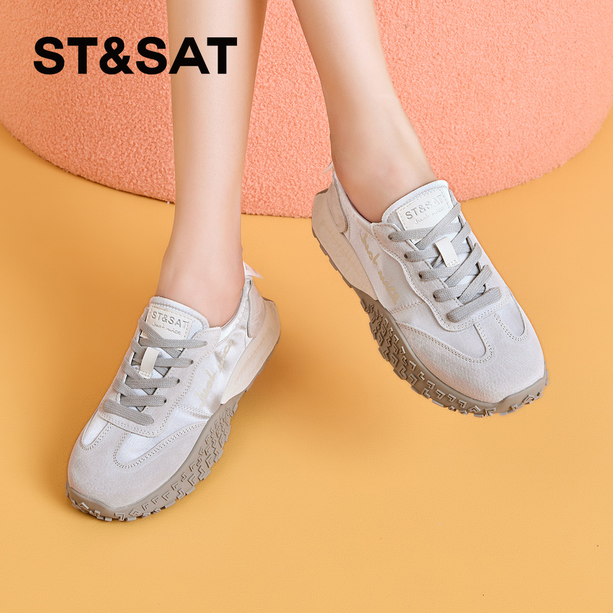 星期六阿甘鞋女款夏季2025新款芭蕾德训鞋透气厚底休闲鞋运动鞋子