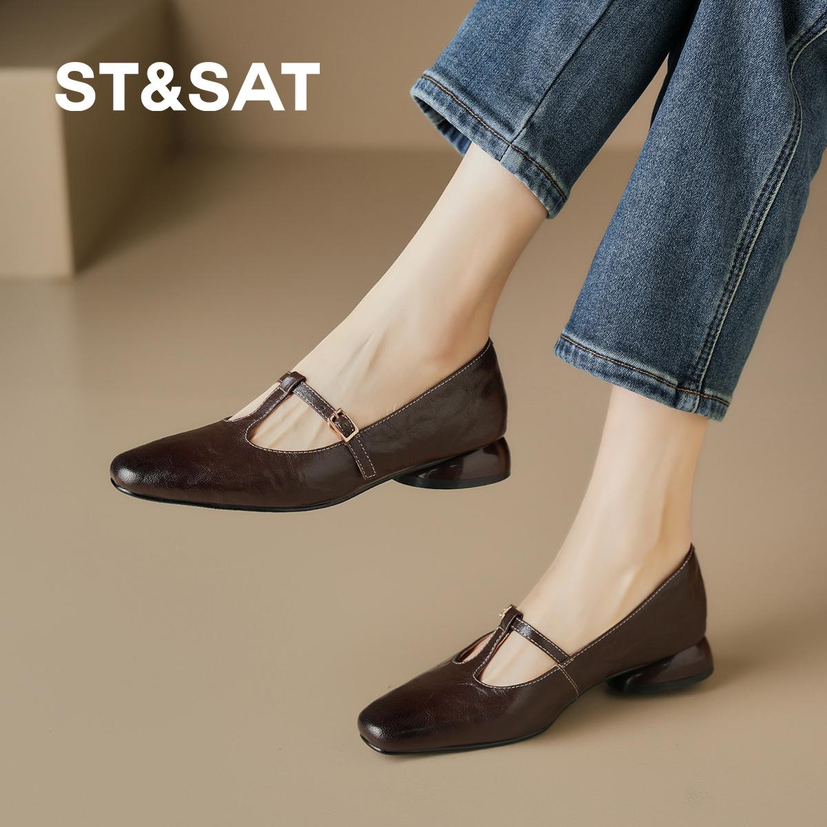 星期六单鞋女春季2025新款玛丽珍鞋春秋低跟气质软底平底女鞋
