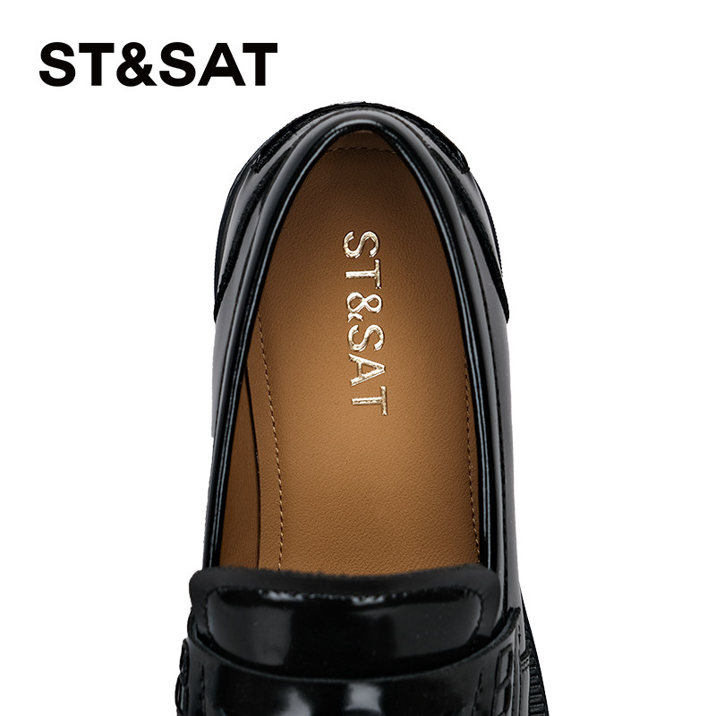 星期六女鞋新款一脚蹬上班族小皮鞋软底舒适商务风乐福鞋百搭单鞋,淘宝优惠券,粉丝福利购,淘宝优惠卷